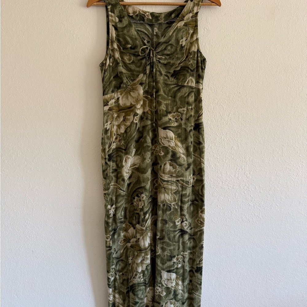 Floral Vintage Sleeveless Maxi Dress